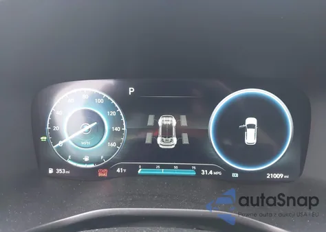 2022 Hyundai Santa Fe Hybrid Blue z USA, uszkodzony, nr VIN KM8S2DA17NU057695